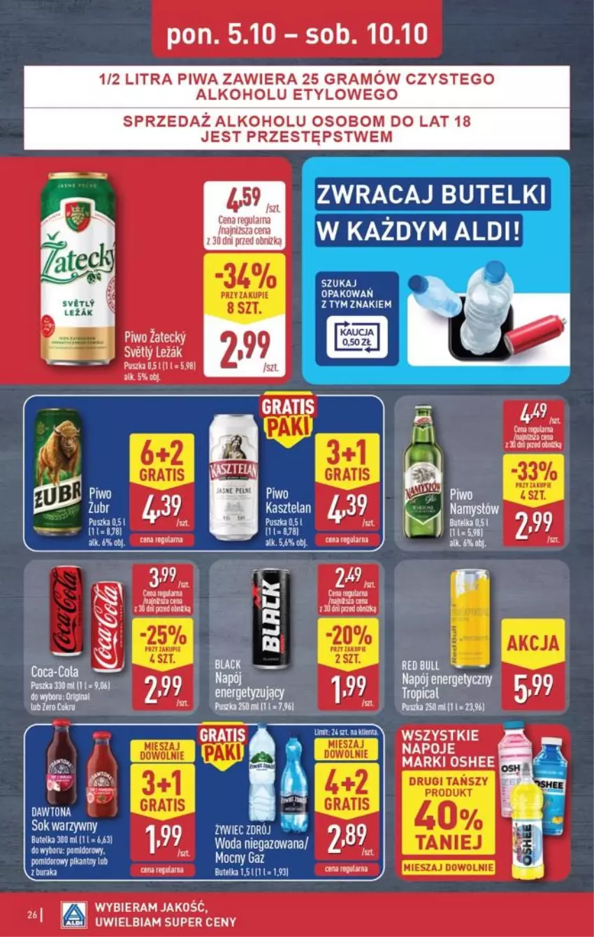 Gazetka promocyjna Aldi - Pełna oferta - ważna 05.10 do 10.10.2026 - strona 26 - produkty: Fa, Gra, Kasztelan, Piwa