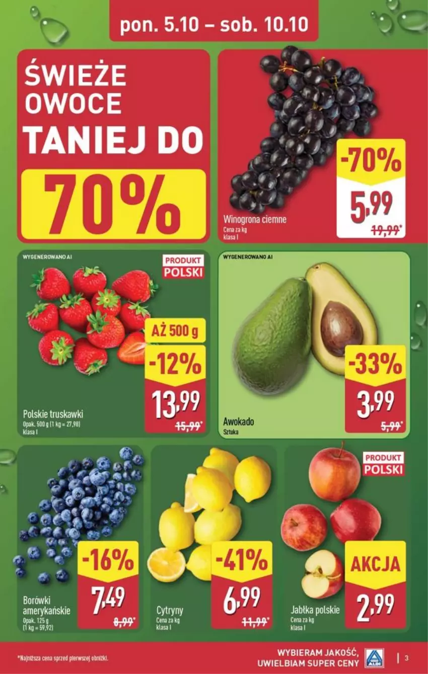 Gazetka promocyjna Aldi - Pełna oferta - ważna 05.10 do 10.10.2026 - strona 3 - produkty: Cytryny, Fa, Owoce