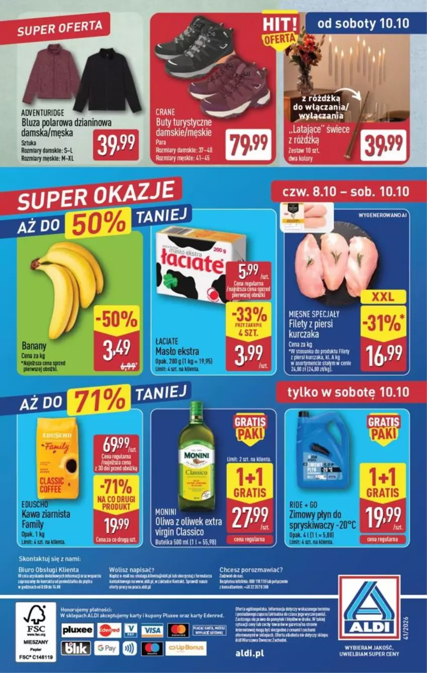 Gazetka promocyjna Aldi - Pełna oferta - ważna 05.10 do 10.10.2026 - strona 51 - produkty: Bluza, Bluza polarowa, Buty, Fa, Kawa, Kawa ziarnista, Masło