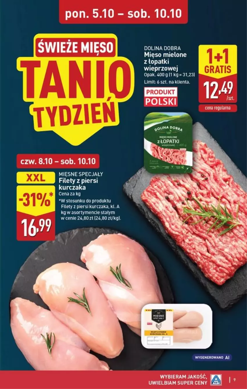 Gazetka promocyjna Aldi - Pełna oferta - ważna 05.10 do 10.10.2026 - strona 9 - produkty: Kurczak, Mięso, Mięso mielone