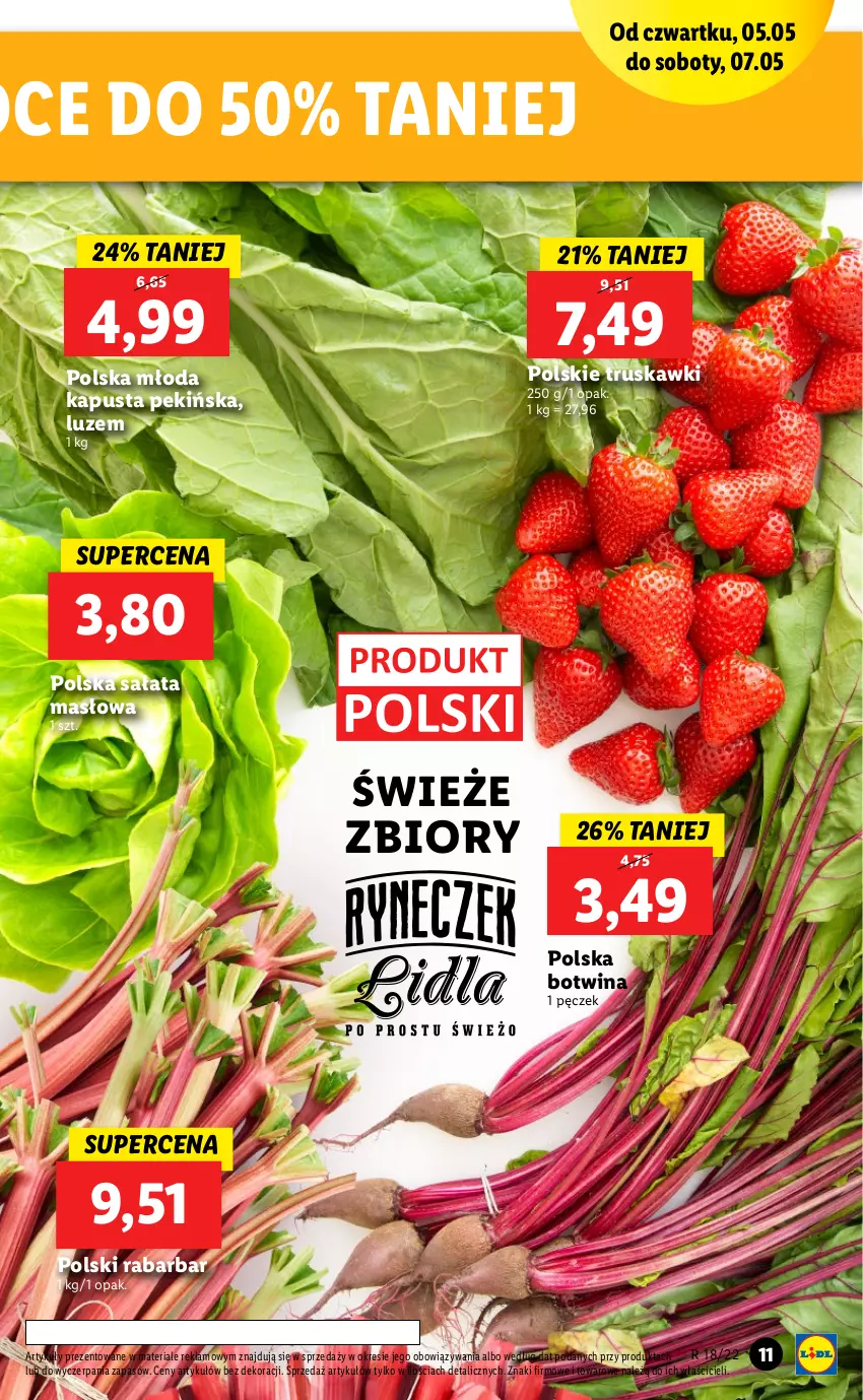 Gazetka promocyjna Lidl - GAZETKA - ważna 05.05 do 07.05.2022 - strona 11 - produkty: Masło, Sałat, Sałata masłowa, Truskawki