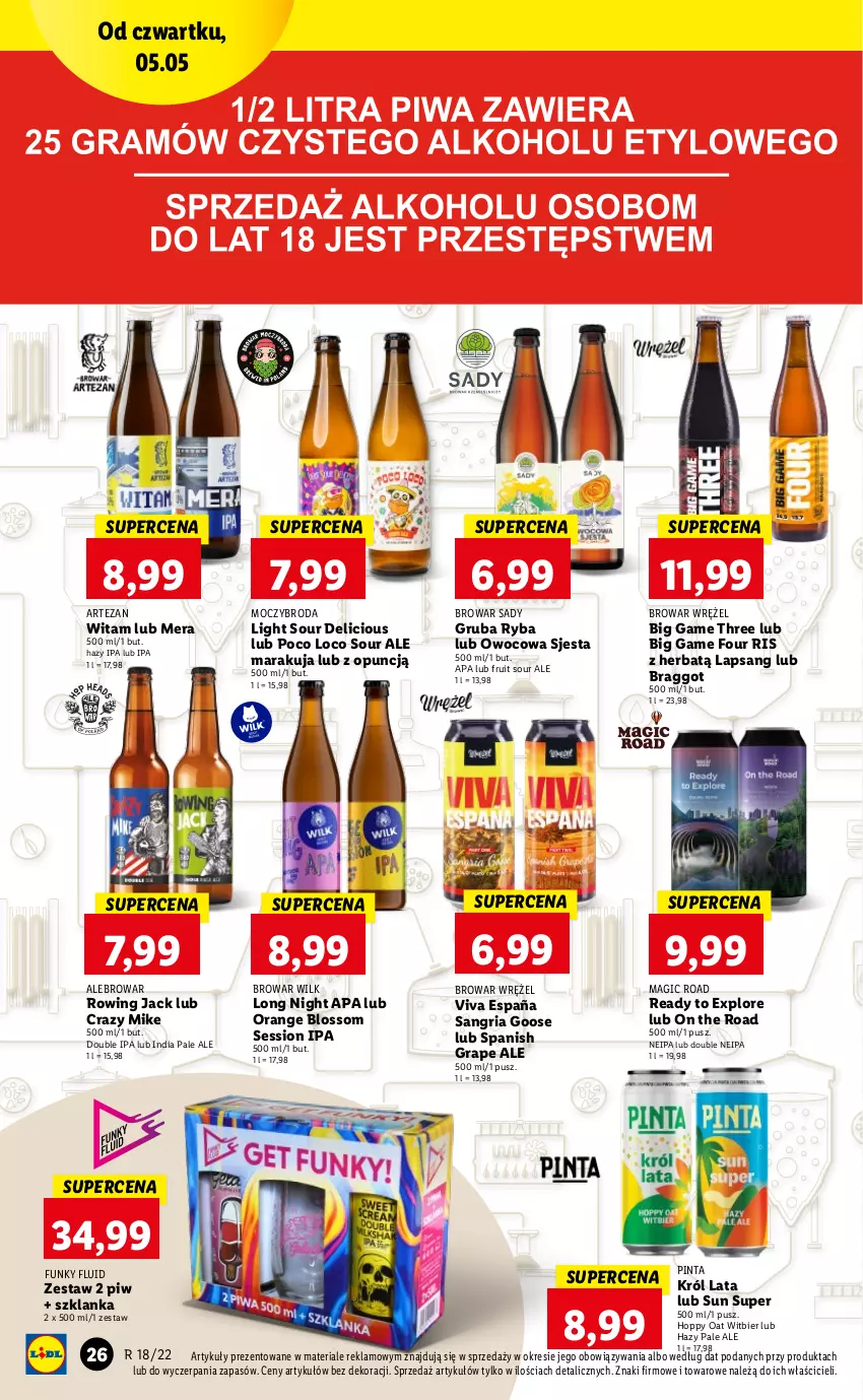 Gazetka promocyjna Lidl - GAZETKA - ważna 05.05 do 07.05.2022 - strona 26 - produkty: Gra, Poco Loco, Ryba, SESSIO, Szklanka