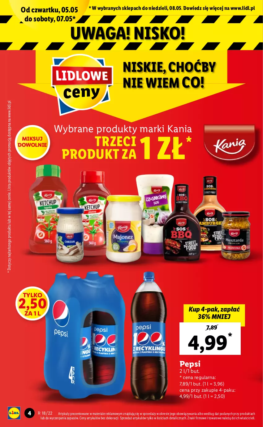 Gazetka promocyjna Lidl - GAZETKA - ważna 05.05 do 07.05.2022 - strona 4 - produkty: Pepsi, Waga