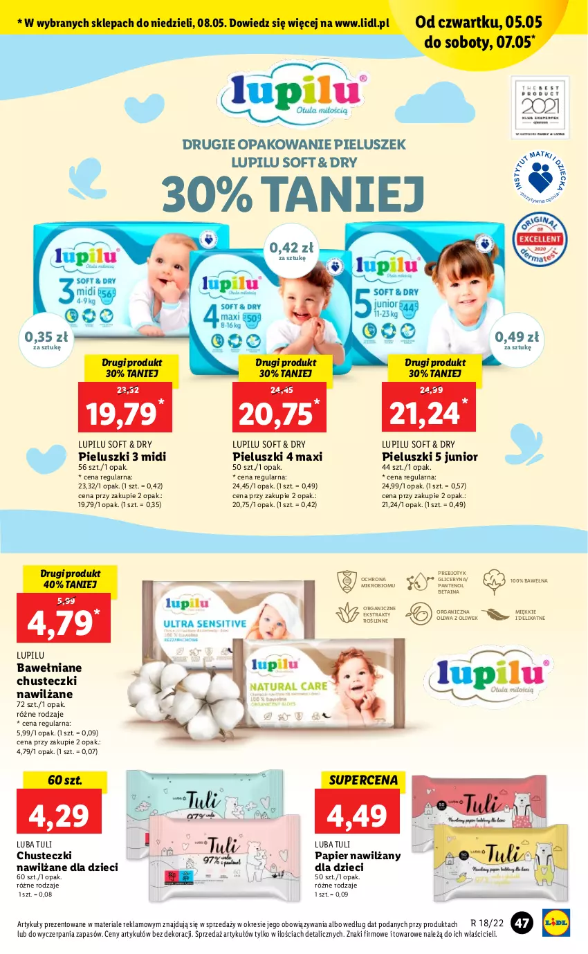 Gazetka promocyjna Lidl - GAZETKA - ważna 05.05 do 07.05.2022 - strona 47 - produkty: Chusteczki, Dzieci, Gra, Oliwa z oliwek, Papier, Rum, Wełna