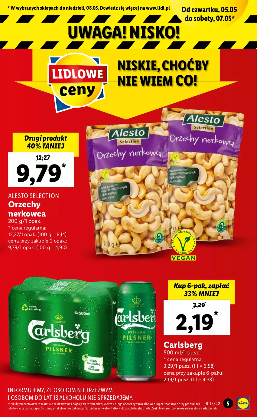 Gazetka promocyjna Lidl - GAZETKA - ważna 05.05 do 07.05.2022 - strona 5 - produkty: Carlsberg, Waga