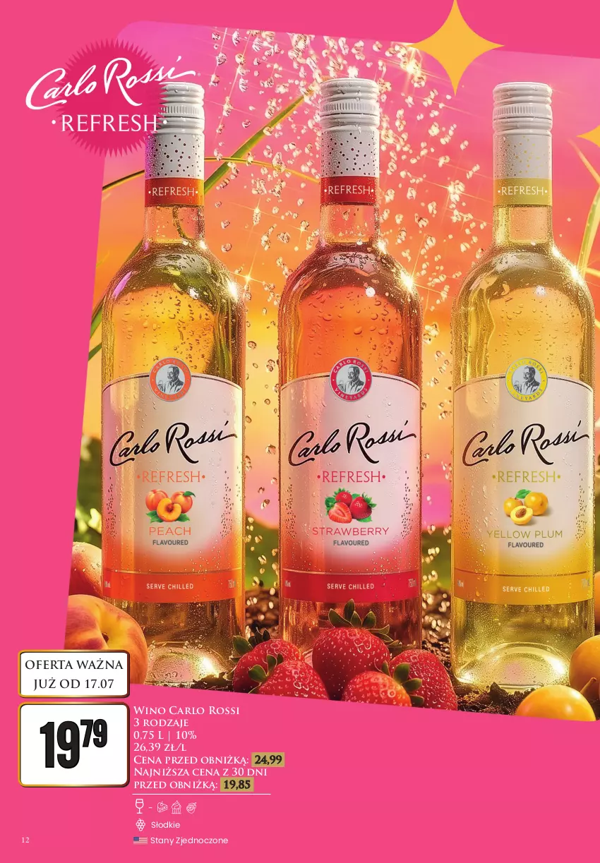 Gazetka promocyjna Dino - Katalog alkoholowy - ważna 20.07 do 25.07.2026 - strona 12 - produkty: Carlo Rossi, Wino