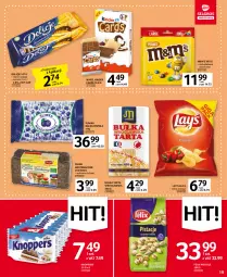 Gazetka promocyjna Selgros - Oferta spożywcza - Gazetka - ważna od 18.01 do 18.01.2023 - strona 19 - produkty: Pistacje, Tarta, Delicje, Knoppers, Felix, Chleb, Bułka tarta, Lay’s, Bułka, Kinder
