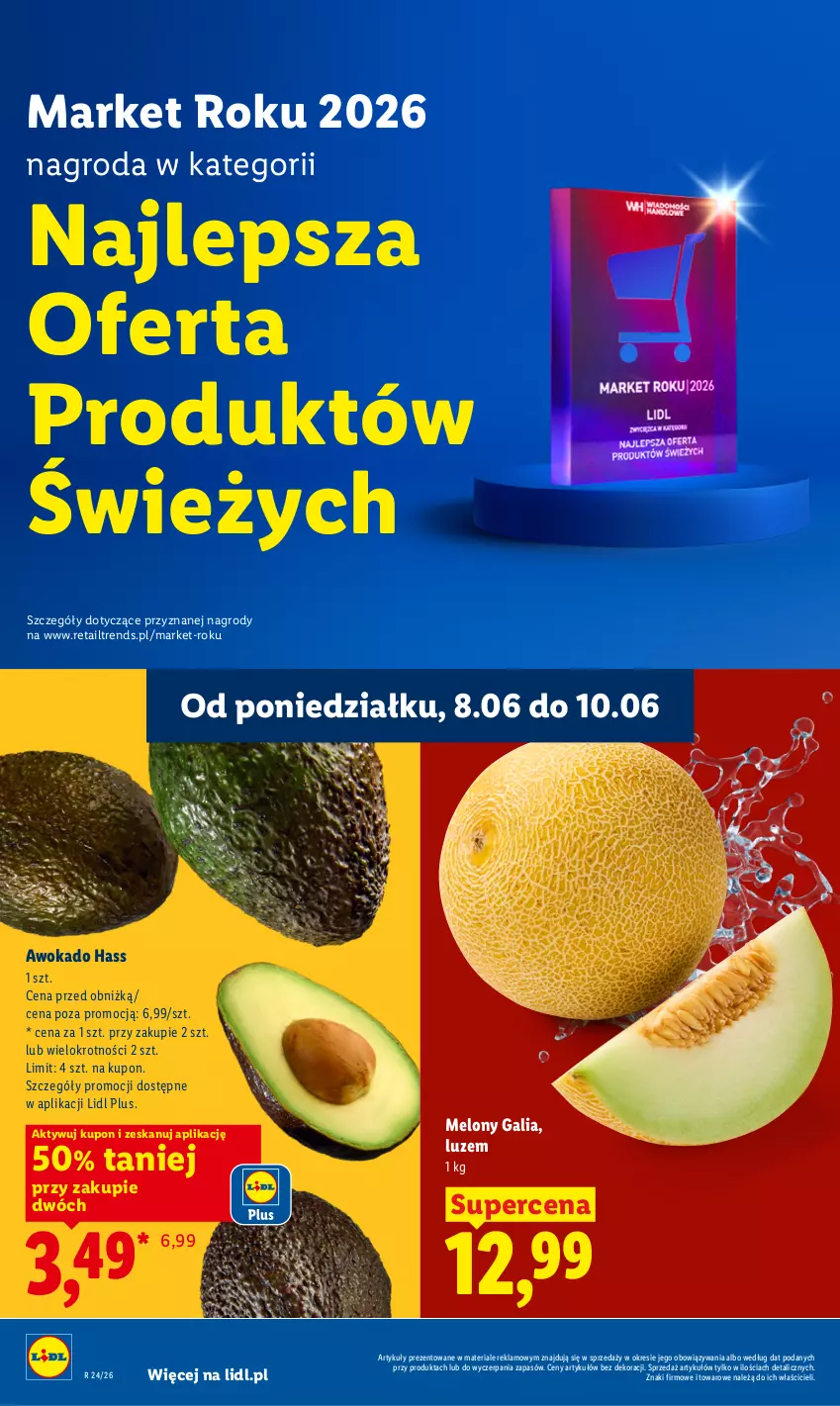 Gazetka promocyjna Lidl - Gazetka ważna od 8.06 do 10.06 - ważna 08.06 do 10.06.2026 - strona 34 - produkty: Melon