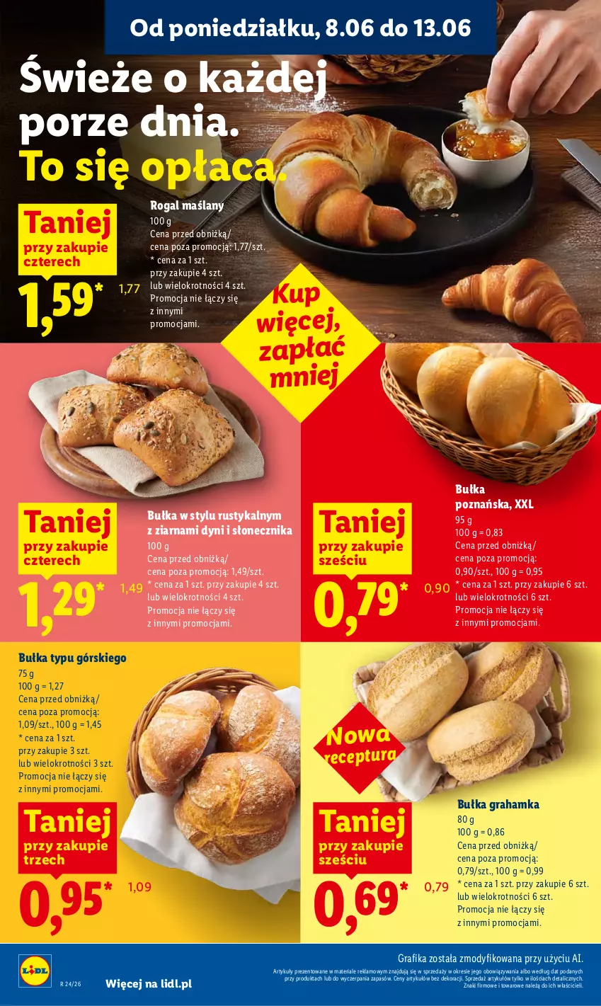 Gazetka promocyjna Lidl - Gazetka ważna od 8.06 do 10.06 - ważna 08.06 do 10.06.2026 - strona 46 - produkty: Bułka, Bułka grahamka, Gra, Grafika, Por, Rogal, Rust