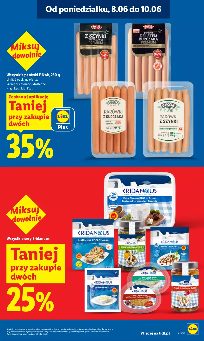 Gazetka promocyjna Lidl - Gazetka ważna od 8.06 do 10.06 - ważna 08.06 do 10.06.2026 - strona 5 - produkty: Parówki, PIKOK, Ser