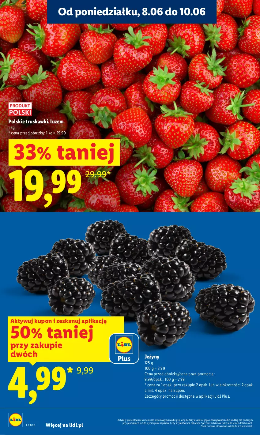 Gazetka promocyjna Lidl - Gazetka ważna od 8.06 do 10.06 - ważna 08.06 do 10.06.2026 - strona 6 - produkty: Jeżyny, Truskawki