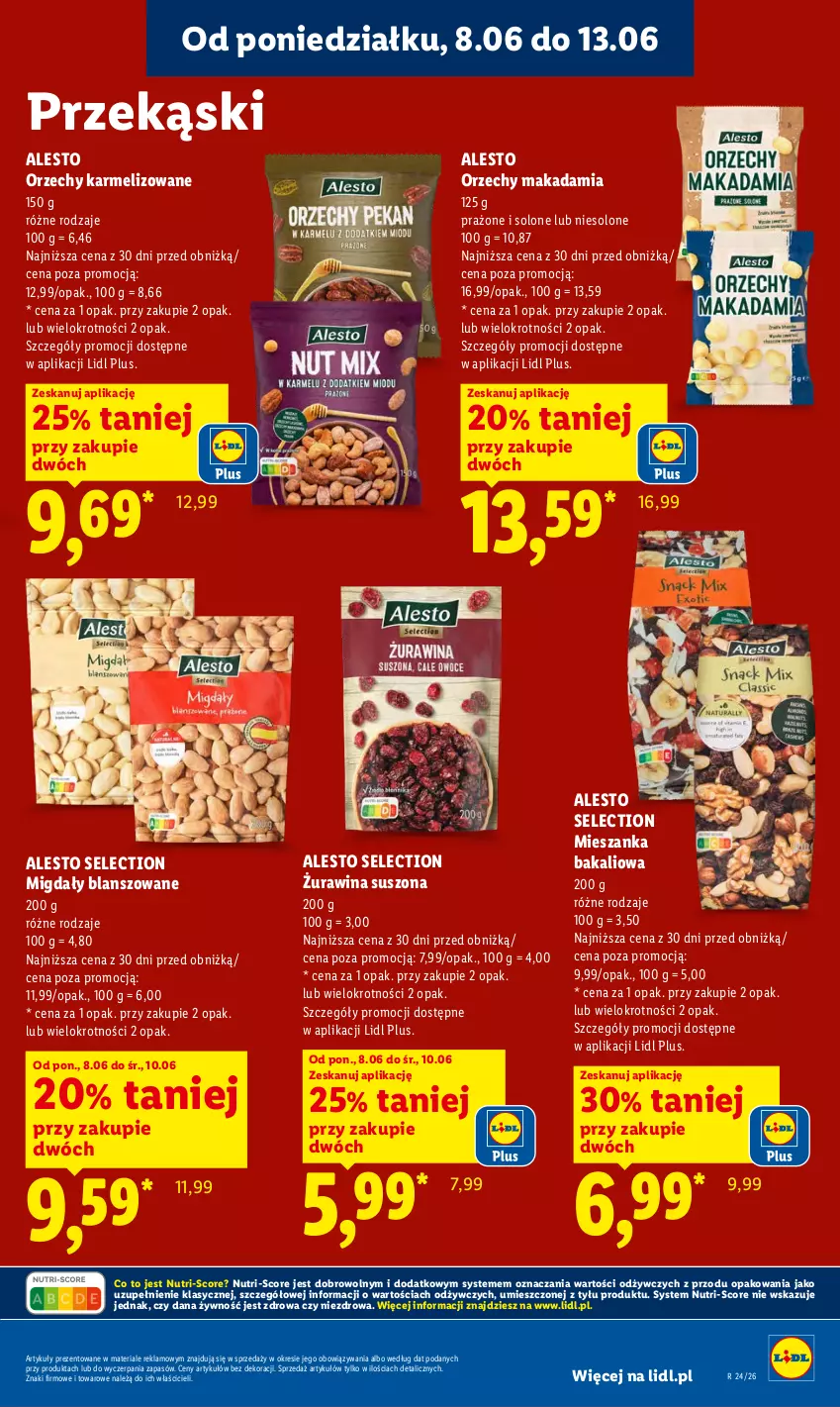 Gazetka promocyjna Lidl - Gazetka ważna od 8.06 do 10.06 - ważna 08.06 do 10.06.2026 - strona 73 - produkty: Mieszanka bakaliowa, Migdały
