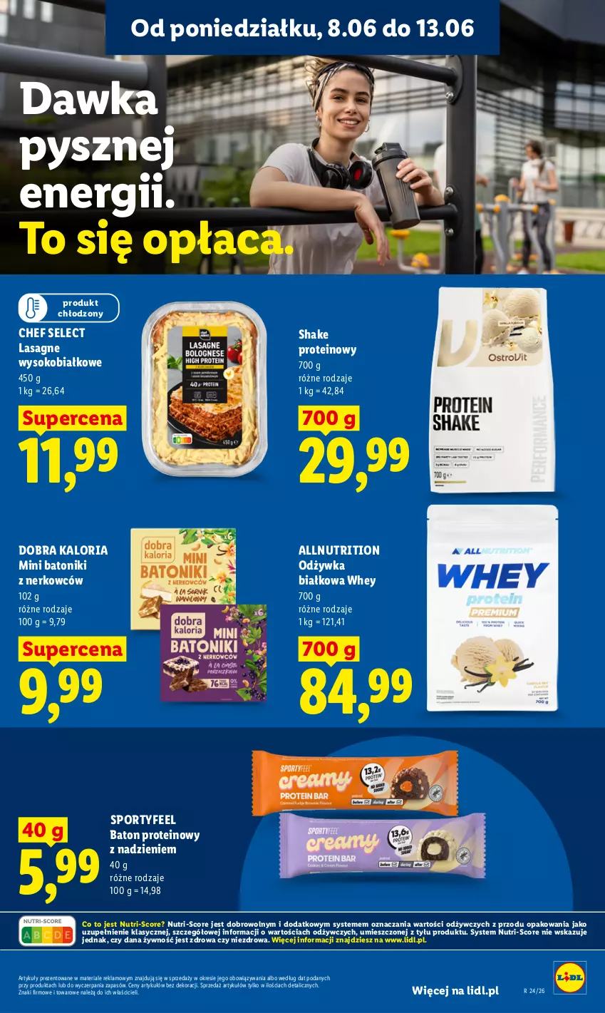 Gazetka promocyjna Lidl - Gazetka ważna od 8.06 do 10.06 - ważna 08.06 do 10.06.2026 - strona 75 - produkty: Baton, Lasagne, Odżywka, Por, Sok, Sport, Tonik