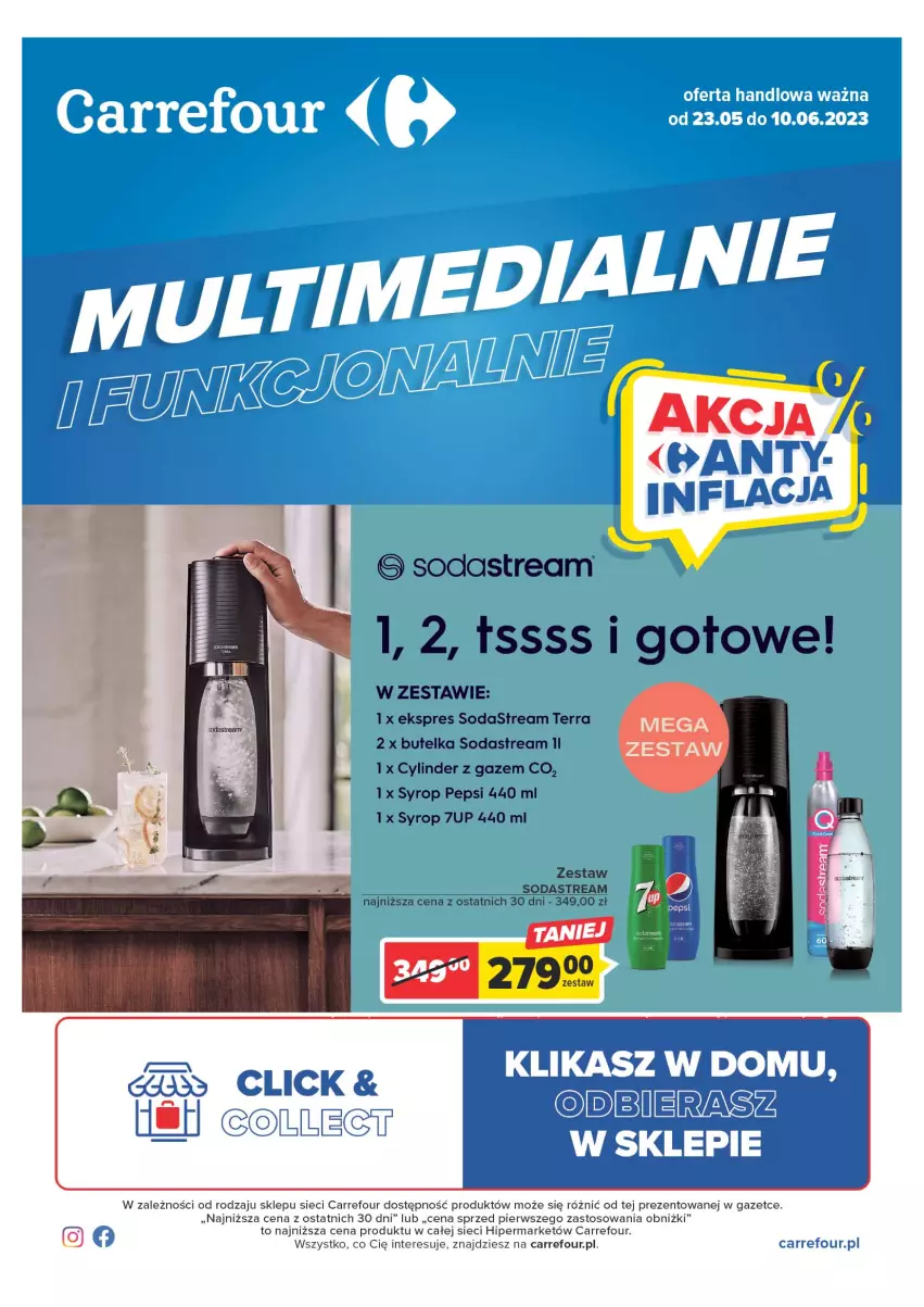 Gazetka promocyjna Carrefour - Gazetka Multimedia - ważna 23.05 do 10.06.2023 - strona 1 - produkty: 7up, Pepsi, Syrop