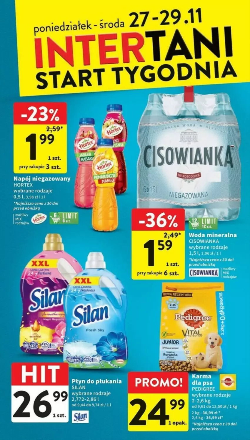 Gazetka promocyjna Intermarche - ważna 27.11 do 29.11.2023 - strona 2 - produkty: Cisowianka, Fa, Hortex, Napój, Napój niegazowany