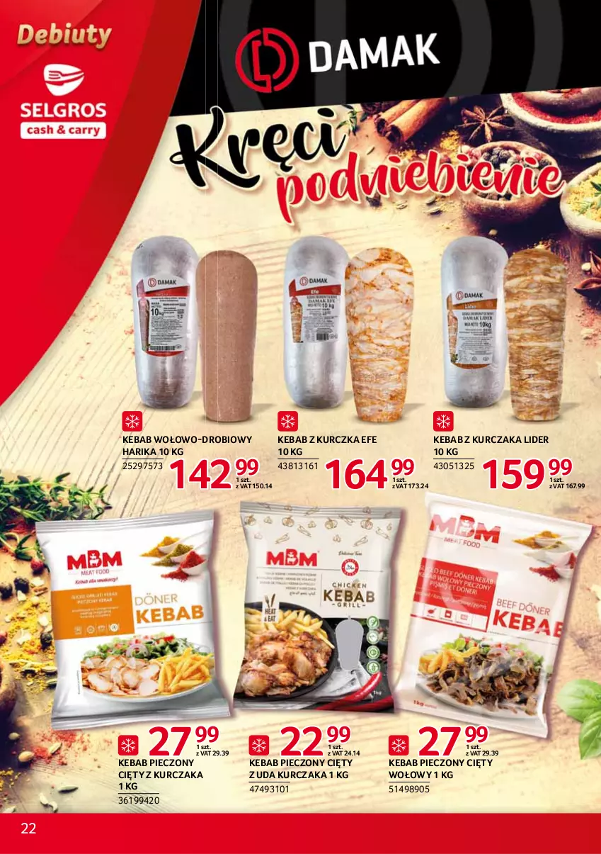 Gazetka promocyjna Selgros - Debiuty w Selgros - ważna 19.08 do 01.09.2021 - strona 22 - produkty: Kebab, Kebab z kurczaka, Kurczak, Piec