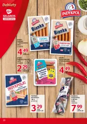 Gazetka promocyjna Selgros - Debiuty w Selgros - Gazetka - ważna od 01.09 do 01.09.2021 - strona 20 - produkty: Kiełbasa krakowska, Parówki, Parówki z indyka, Frankfurterki, Kiełbasa, Bianka