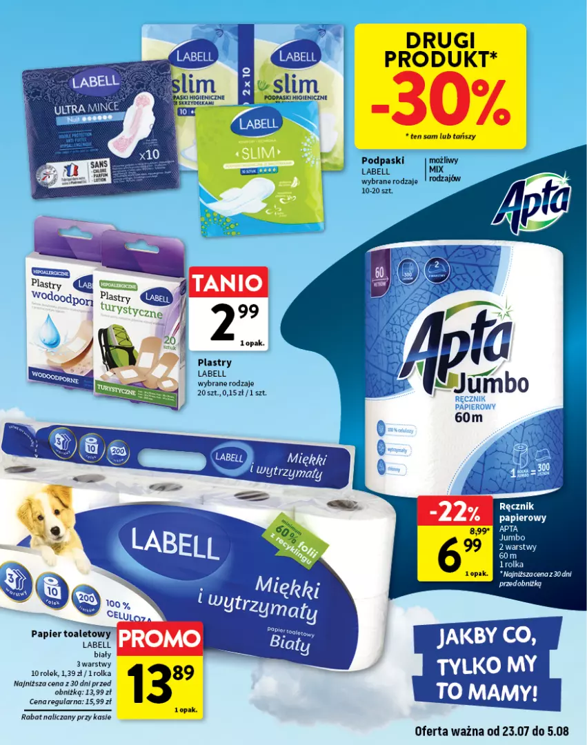 Gazetka promocyjna Intermarche - O La La! Ja to kupuję! - ważna 23.07 do 05.08.2026 - strona 19 - produkty: Bell, Papier, Papier toaletowy, Podpaski, Ręcznik