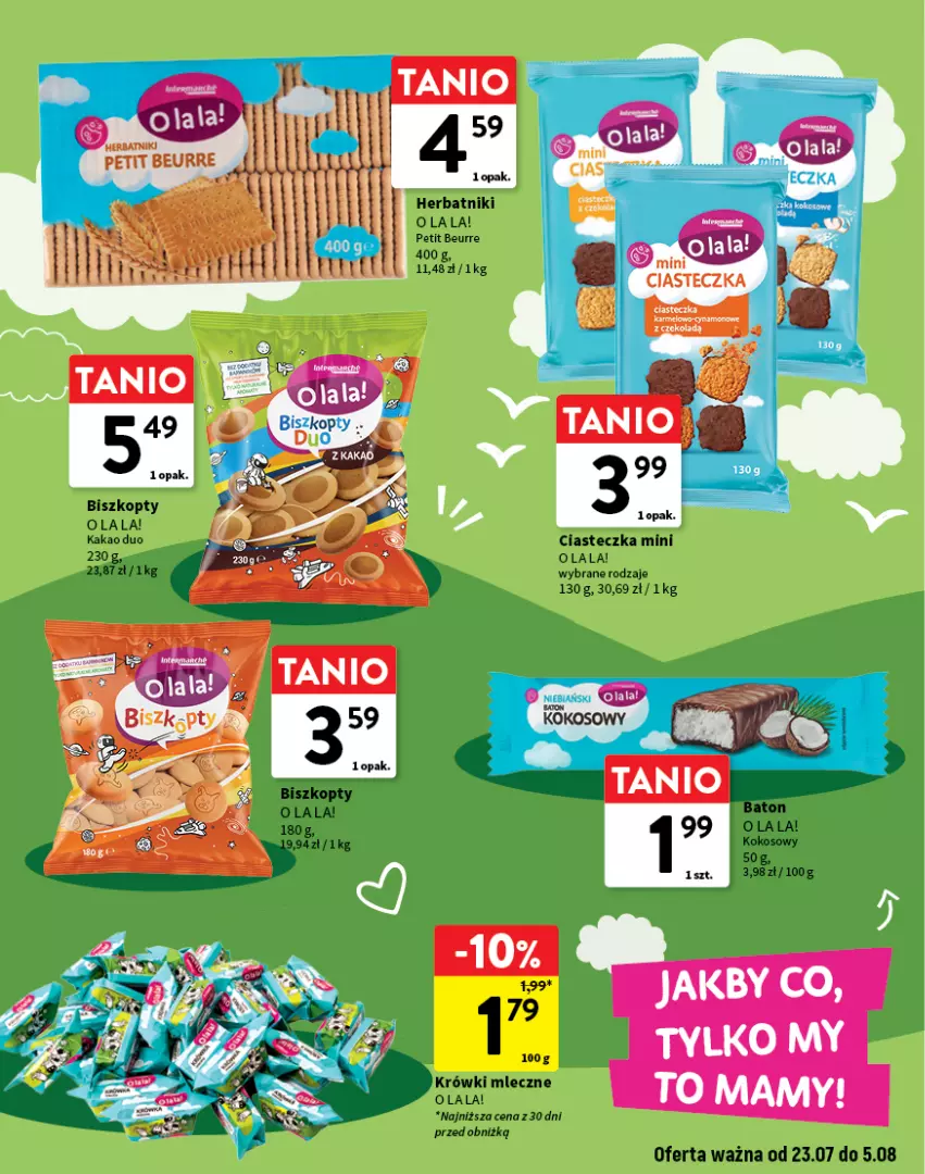 Gazetka promocyjna Intermarche - O La La! Ja to kupuję! - ważna 23.07 do 05.08.2026 - strona 5 - produkty: Biszkopty, Herbatniki, Kakao, Krówki mleczne