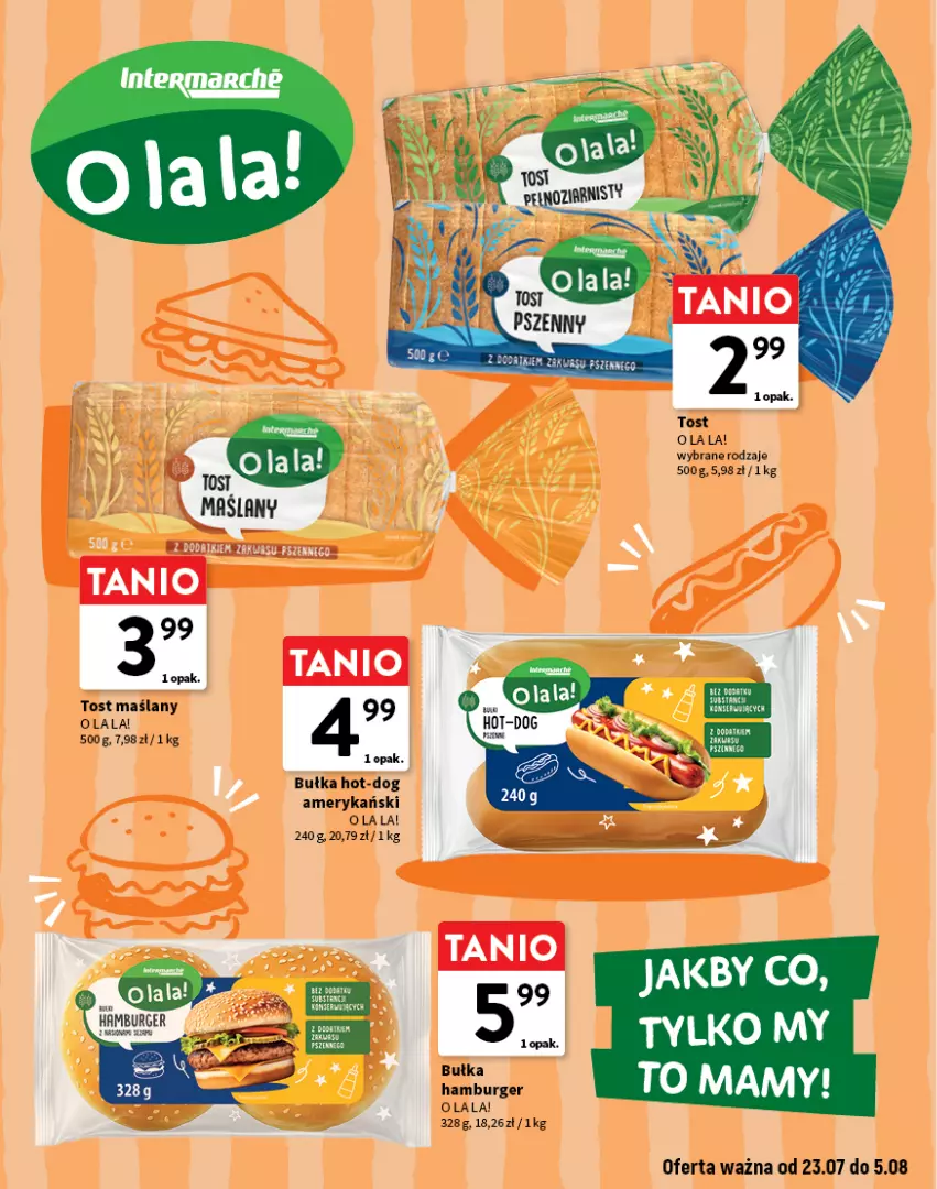 Gazetka promocyjna Intermarche - O La La! Ja to kupuję! - ważna 23.07 do 05.08.2026 - strona 7 - produkty: Bułka, Bułka hamburger, Burger, Hamburger, Por
