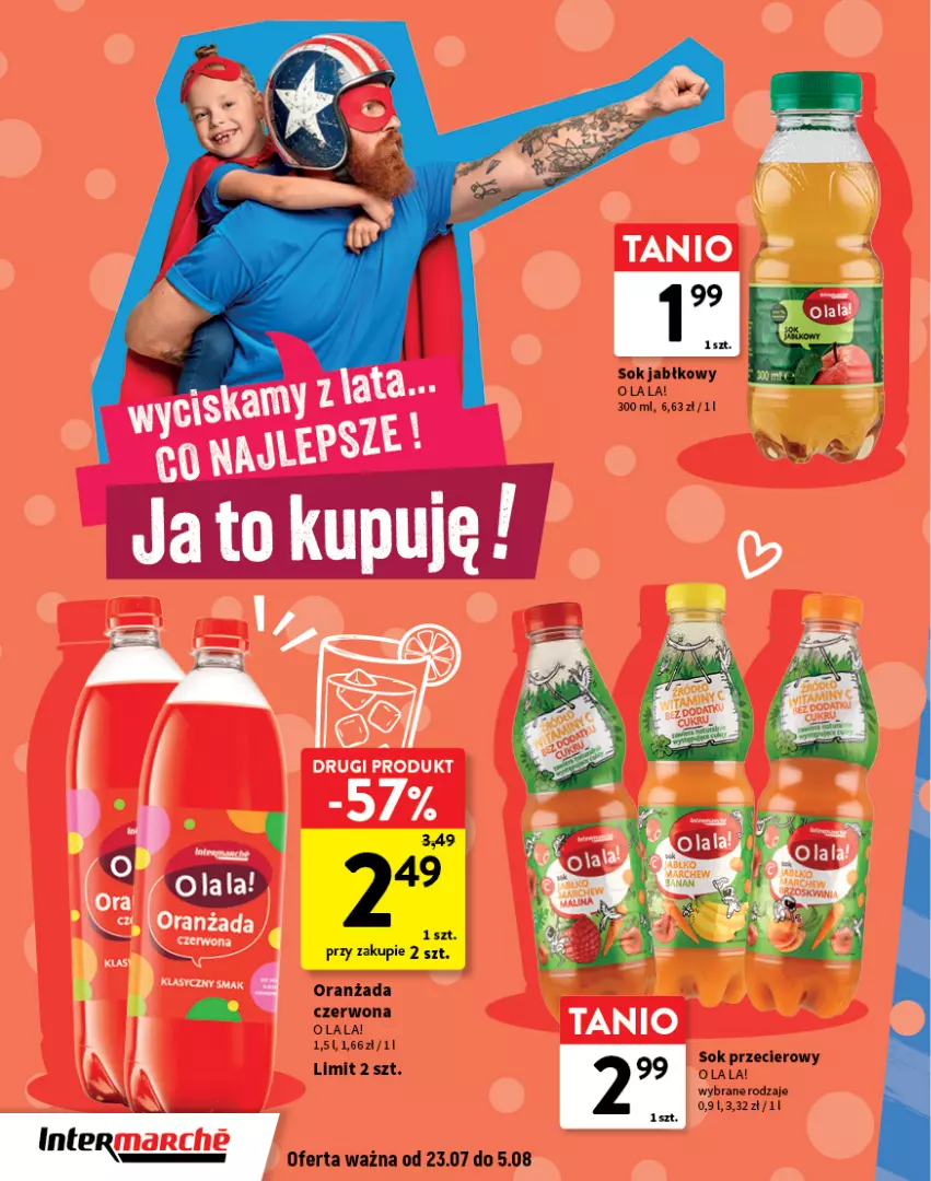 Gazetka promocyjna Intermarche - O La La! Ja to kupuję! - ważna 23.07 do 05.08.2026 - strona 8 - produkty: Oranżada, Sok, Sok jabłkowy, Sok przecierowy