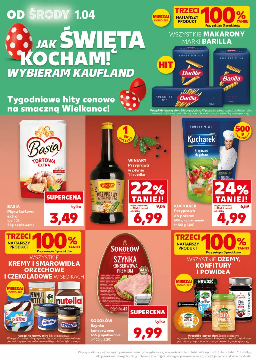 Gazetka promocyjna Kaufland - Mocny Start - ważna 07.04 do 08.04.2026 - strona 10 - produkty: Barilla, Dżem, Koc, Mąka, Mąka tortowa, Makaron, Por, Ser, Sok, Sokołów, Spaghetti, Szynka, Szynka konserwowa, Waga, Winiary