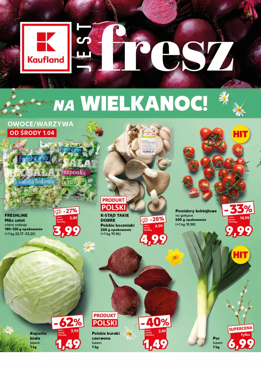 Gazetka promocyjna Kaufland - Mocny Start - ważna 07.04 do 08.04.2026 - strona 14 - produkty: Boczniak, Buraki, Pomidory, Sałat