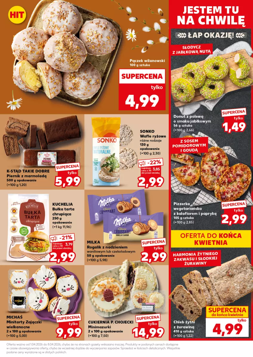 Gazetka promocyjna Kaufland - Mocny Start - ważna 07.04 do 08.04.2026 - strona 23 - produkty: Bułka, Bułka tarta, Cukier, Donut, Kalafior, Milka, Mola, Piernik, Rogal, Ryż, Sonko, Tarta, Wafle