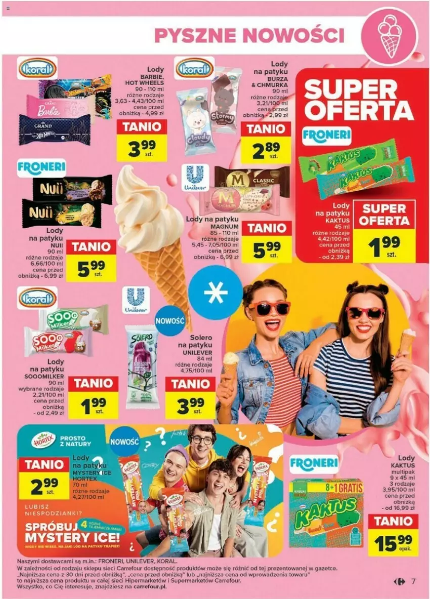 Gazetka promocyjna Carrefour - ważna 02.04 do 13.04.2024 - strona 48 - produkty: Barbie, Hot Wheels, Kaktus, Lody, Warka