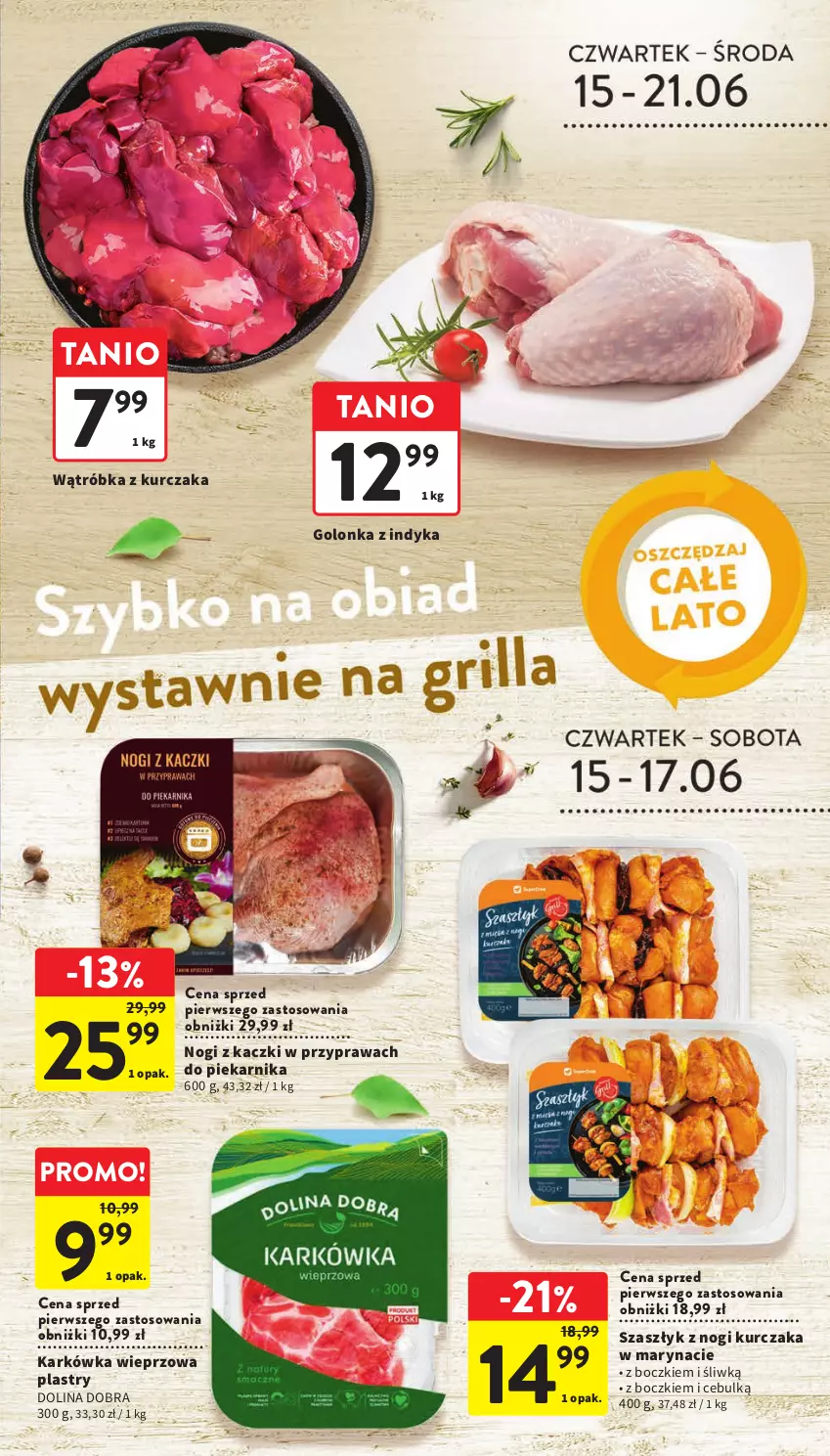 Gazetka promocyjna Intermarche - Gazetka Intermarche - ważna 15.06 do 21.06.2023 - strona 17 - produkty: Golonka z indyka, Karkówka wieprzowa, Kurczak, Piekarnik