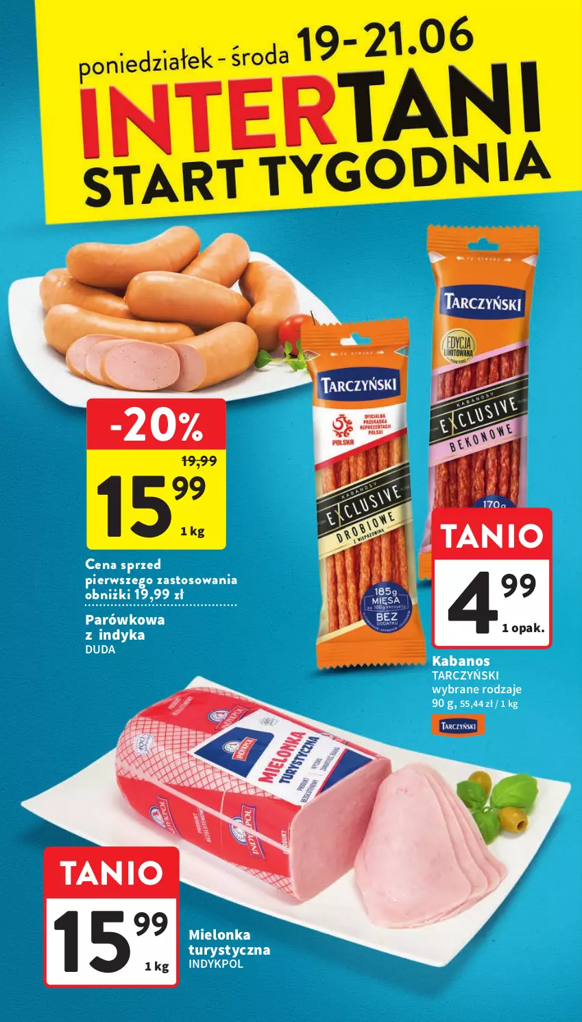 Gazetka promocyjna Intermarche - Gazetka Intermarche - ważna 15.06 do 21.06.2023 - strona 38 - produkty: Duda, Kabanos, Tarczyński