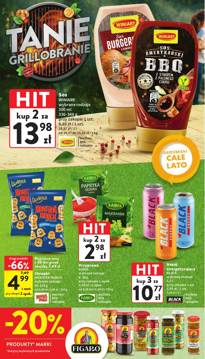 Gazetka promocyjna Intermarche - Gazetka Intermarche - ważna 15.06 do 21.06.2023 - strona 4 - produkty: Chrupki, Kamis, Lack, Monster Munch, Napój, Sos, Winiary