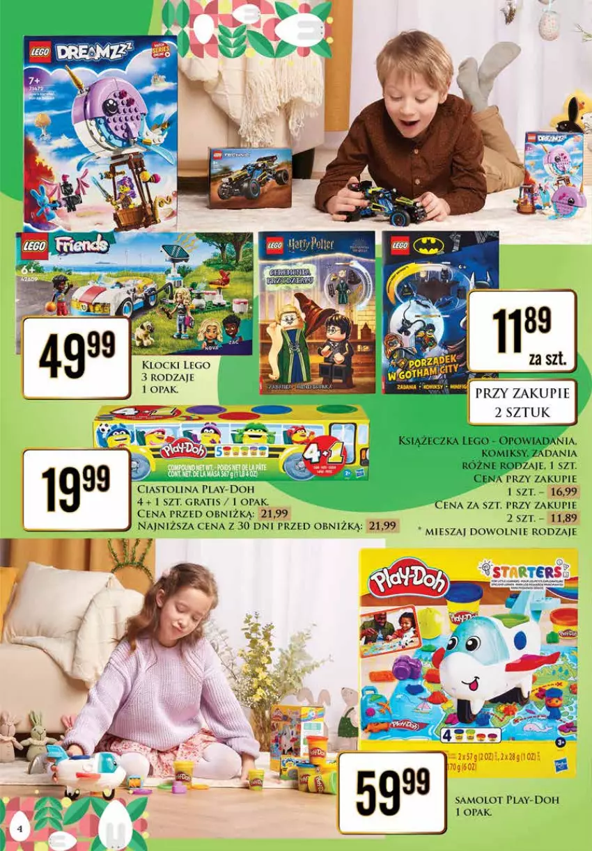 Gazetka promocyjna Dino - Katalog Wielkanoc 2024 - ważna 11.03 do 24.03.2024 - strona 4 - produkty: Amol, Gra, Klocki, LEGO, Play-Doh, Samolot