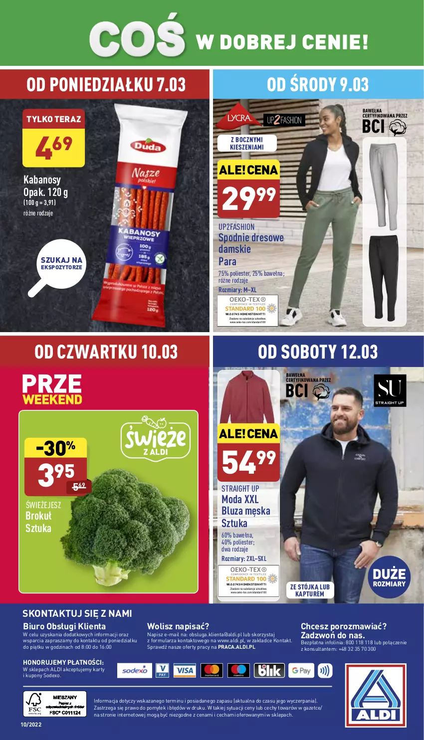 Gazetka promocyjna Aldi - Katalog Moda i Dom - ważna 09.03 do 12.03.2022 - strona 16 - produkty: Biuro, Bluza, Dres, Fa, Kabanos, Moda, O nas, Por, Spodnie, Spodnie dresowe, Tera, Wełna