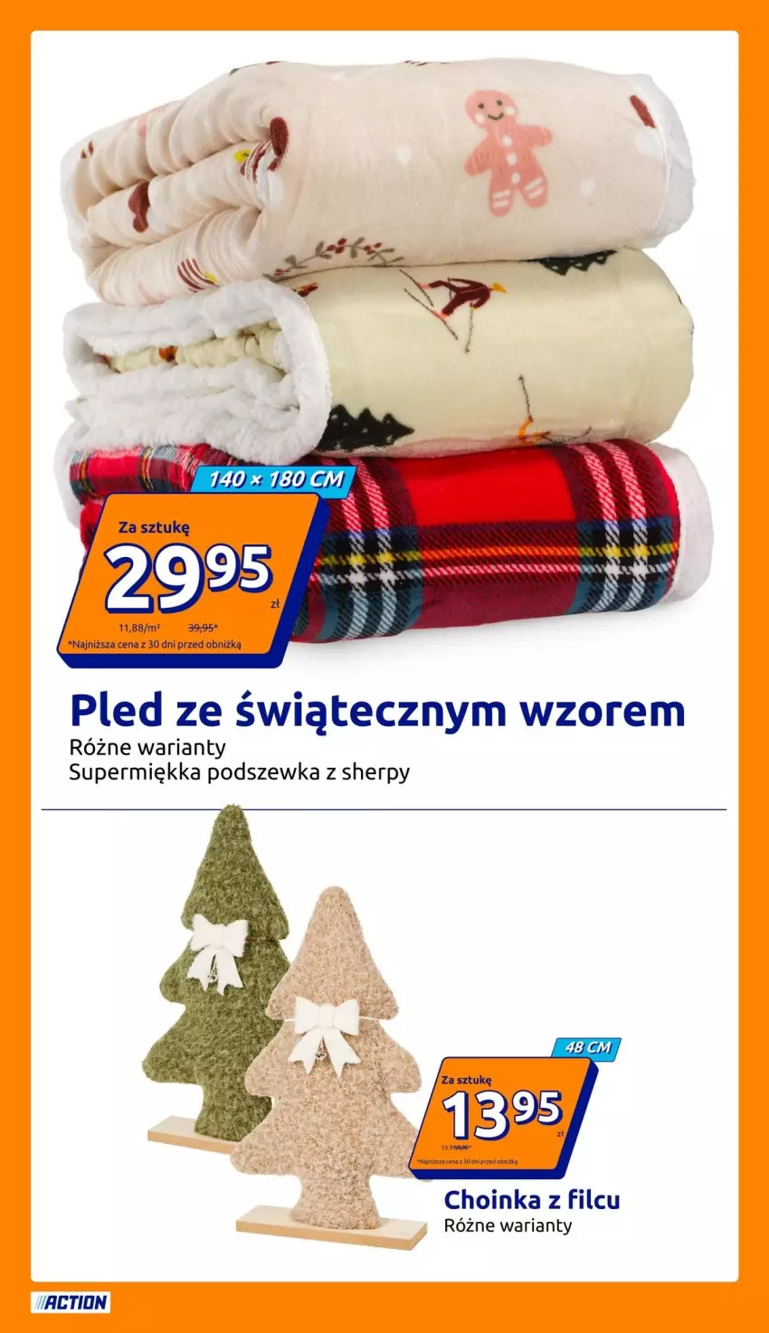 Gazetka promocyjna Action - Gazetka tydzień 44 2026 - ważna 28.10 do 03.11.2026 - strona 10 - produkty: Choinka, Inka, Pled
