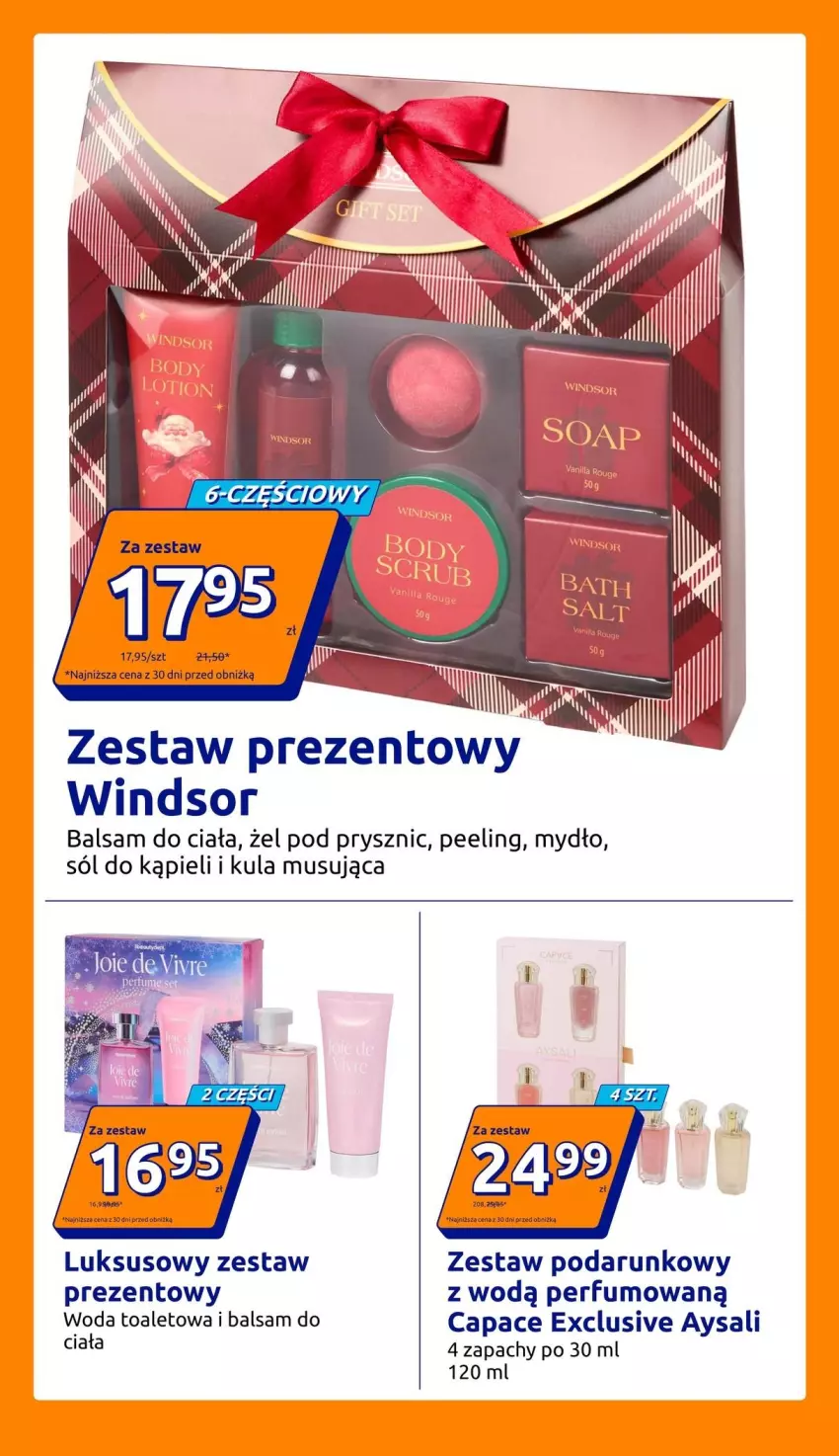 Gazetka promocyjna Action - Gazetka tydzień 44 2026 - ważna 28.10 do 03.11.2026 - strona 34 - produkty: Balsam do ciała, Mus, Peeling, Perfum, Sól, Sól do kąpieli, Woda, Woda toaletowa, Zestaw prezentowy