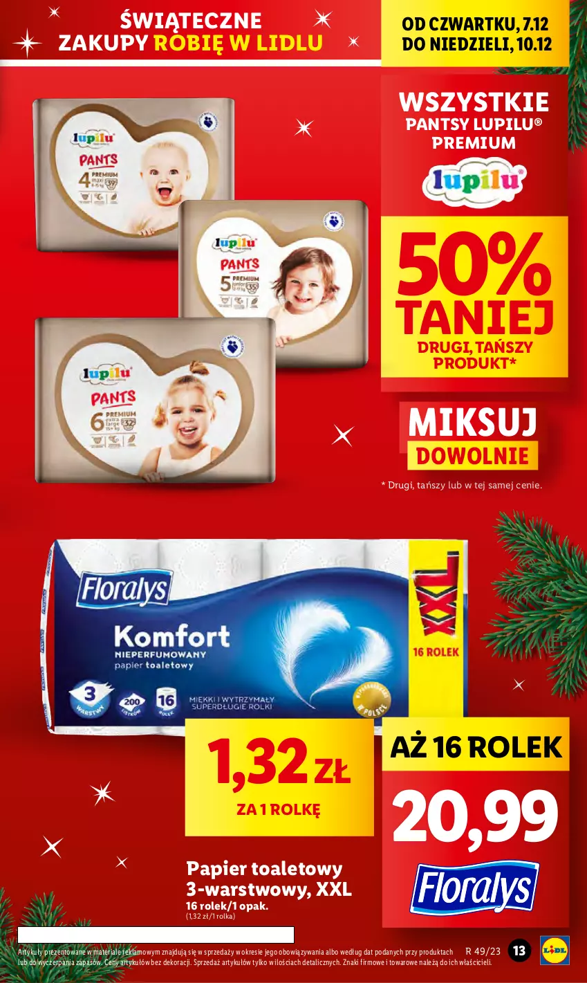 Gazetka promocyjna Lidl - GAZETKA - ważna 07.12 do 10.12.2023 - strona 13 - produkty: Papier, Papier toaletowy