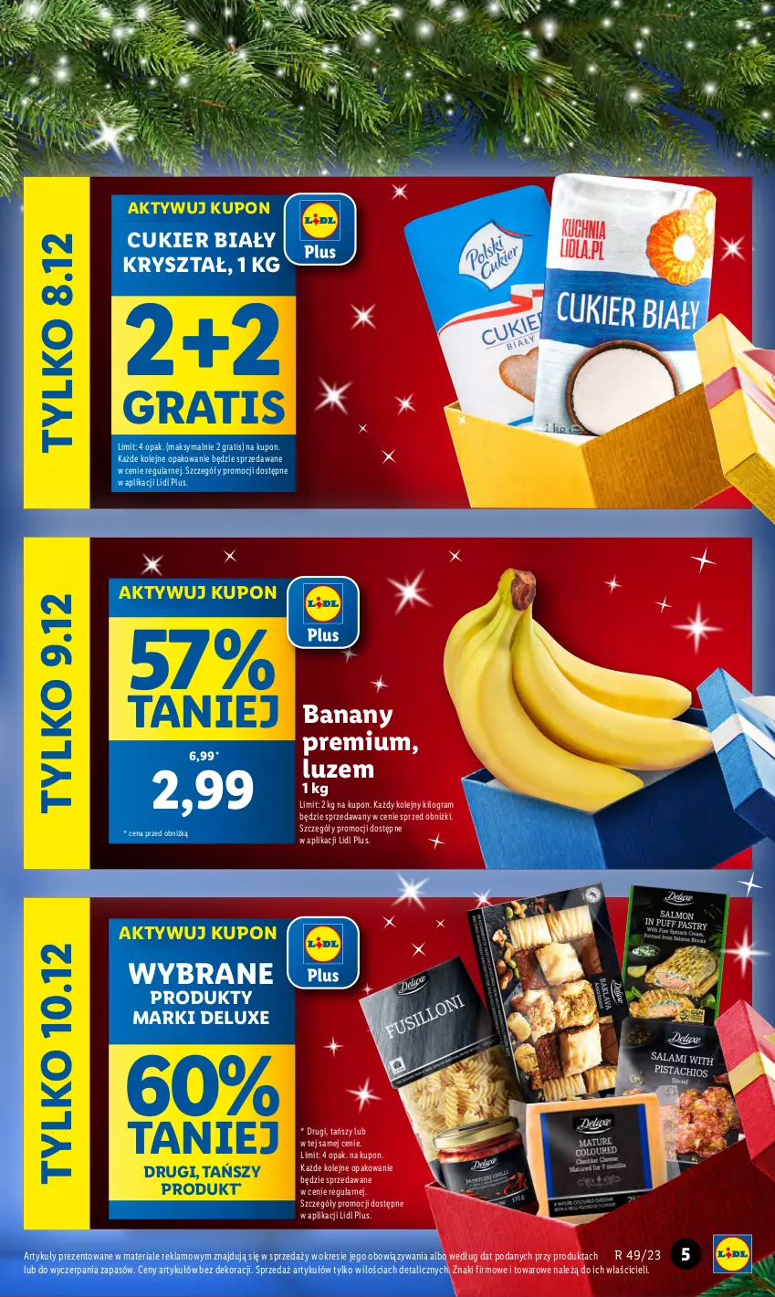 Gazetka promocyjna Lidl - GAZETKA - ważna 07.12 do 10.12.2023 - strona 5 - produkty: Banany, Cukier, Gra, Olej