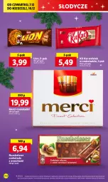 Gazetka promocyjna Lidl - GAZETKA - Gazetka - ważna od 10.12 do 10.12.2023 - strona 46 - produkty: Kit Kat, Ser, Wafelek, Lion, Czekolada, Merci