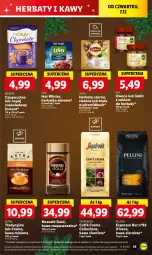 Gazetka promocyjna Lidl - GAZETKA - Gazetka - ważna od 10.12 do 10.12.2023 - strona 49 - produkty: Torebka, Nescafé, Kawa rozpuszczalna, Sok, Kawa ziarnista, Kawa mielona, Kawa, Herbata czarna, Loyd, Lipton, Owoce, Cappuccino, Herbata, Napój, Segafredo, Imbir