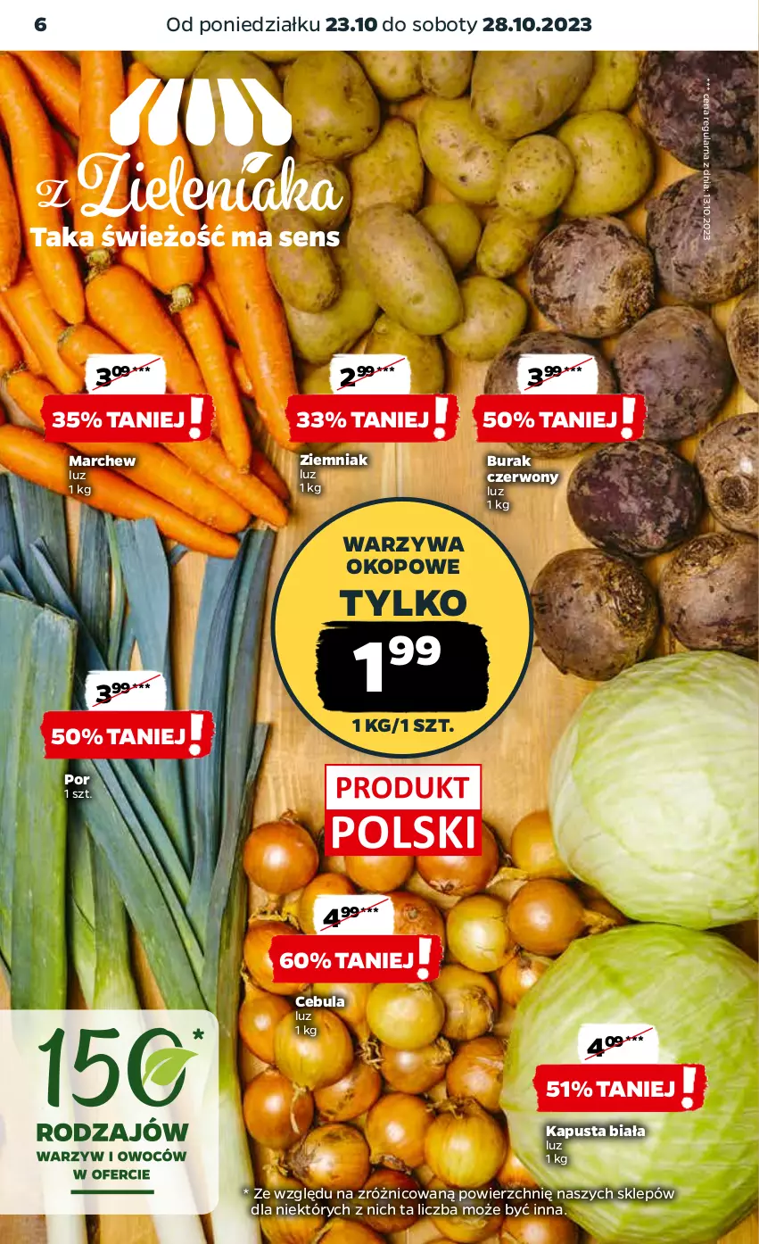 Gazetka promocyjna Netto - Artykuły spożywcze - ważna 23.10 do 28.10.2023 - strona 6 - produkty: Cebula, Por, Warzywa