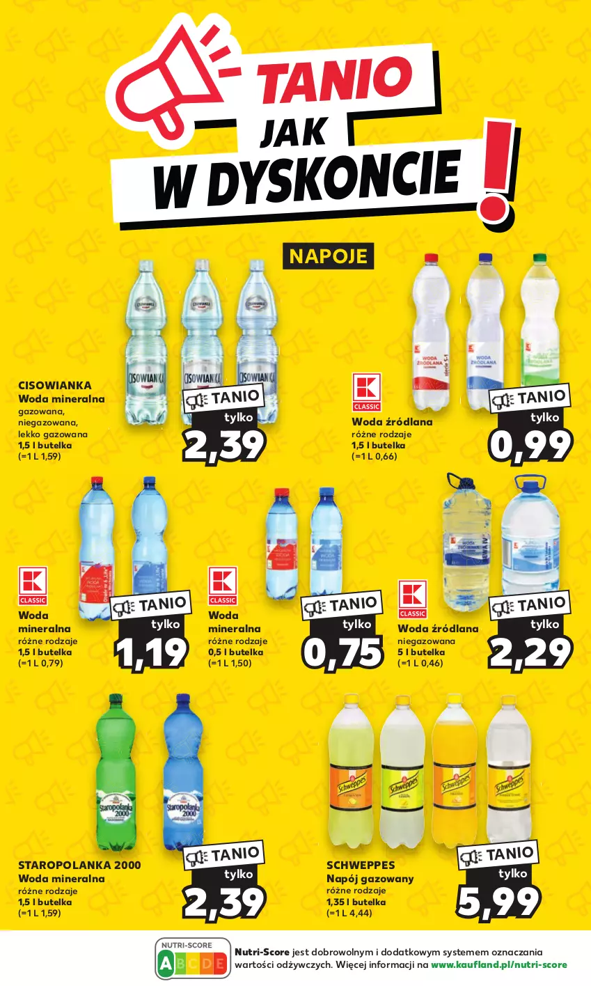 Gazetka promocyjna Kaufland - Kaufland - ważna 23.11 do 06.12.2023 - strona 14 - produkty: Cisowianka, LANA, Napój, Napój gazowany, Napoje, Schweppes, Staropolanka, Woda, Woda mineralna