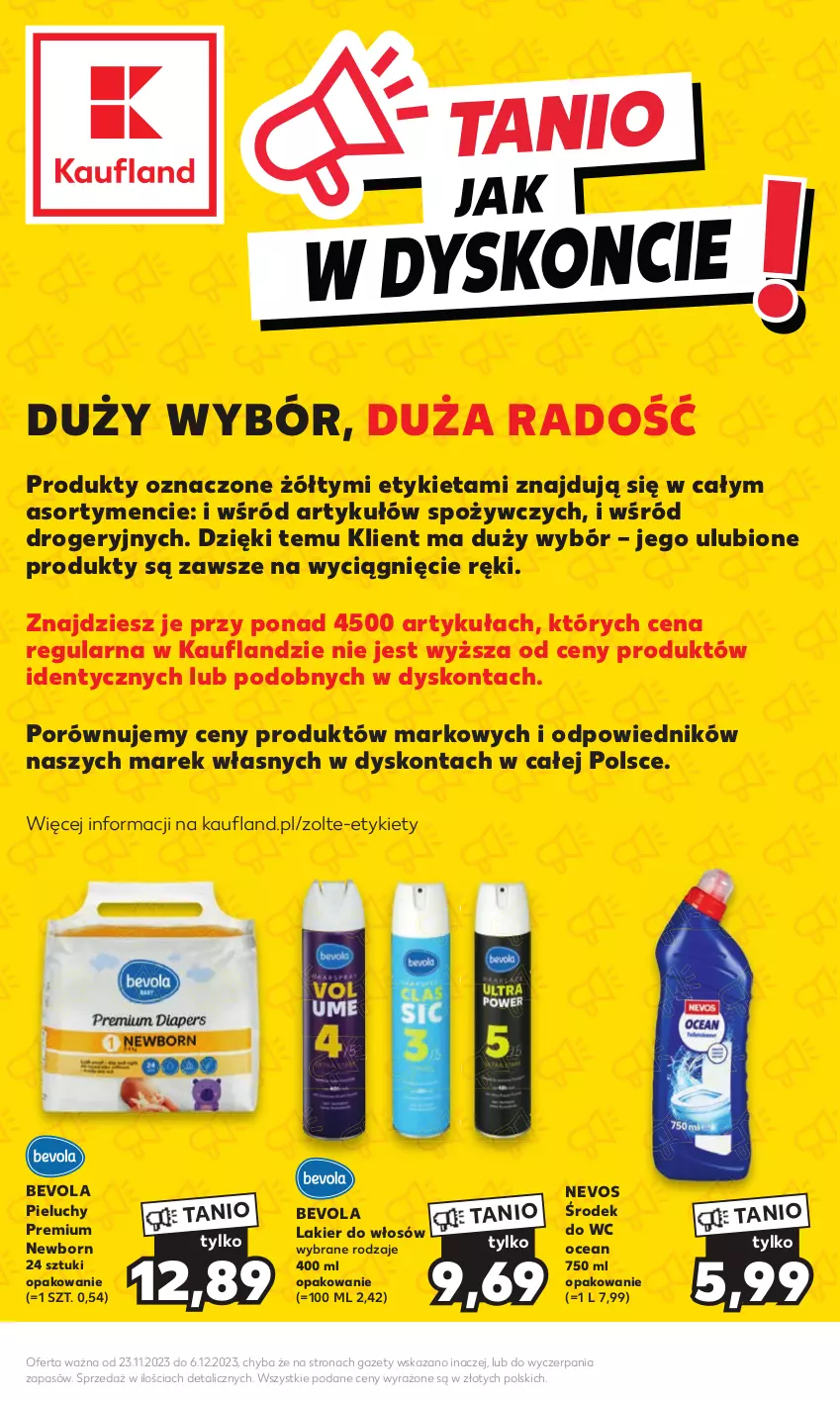 Gazetka promocyjna Kaufland - Kaufland - ważna 23.11 do 06.12.2023 - strona 24 - produkty: Lakier, Lakier do włosów, Pieluchy, Por