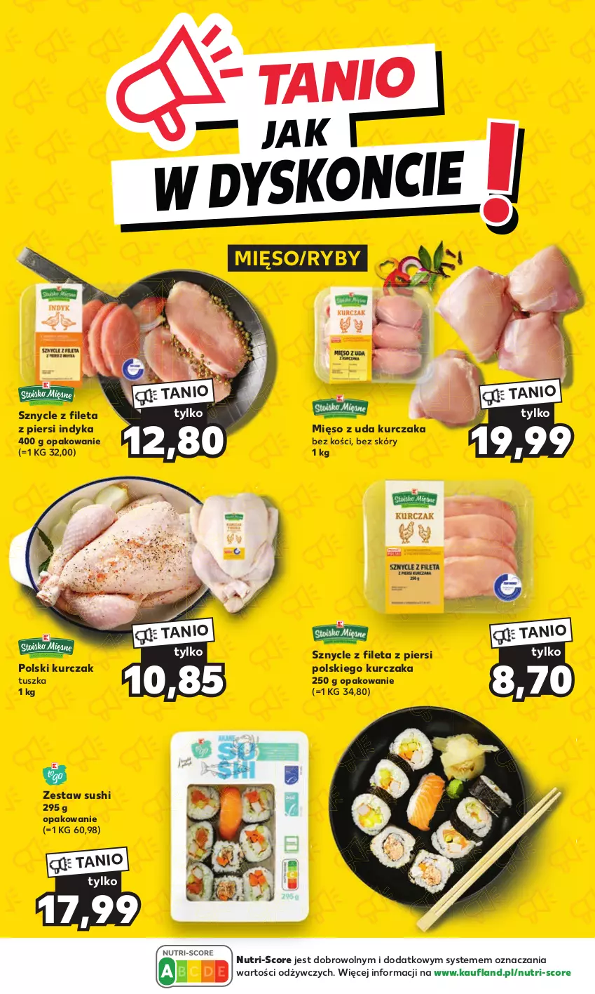 Gazetka promocyjna Kaufland - Kaufland - ważna 23.11 do 06.12.2023 - strona 4 - produkty: Kurczak, Mięso, Mięso z uda kurczaka, Sushi, Tusz