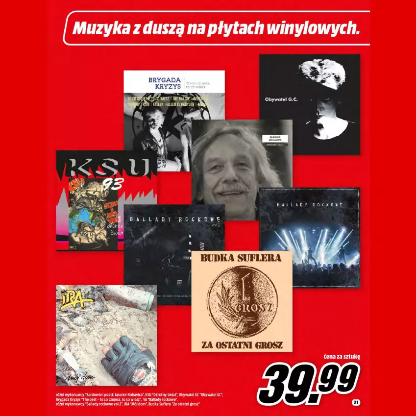 Gazetka promocyjna Media Markt - Gazetka Media Markt - ważna 01.12 do 31.12.2021 - strona 21 - produkty: Fa, Płyta