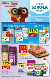 Gazetka promocyjna Auchan - 30 Lat Supermarket - Gazetka - ważna od 26.08 do 26.08.2026 - strona 1 - produkty: Mięso mielone, Kawa ziarnista, Proszek do prania, Persil, Kawa, Mięso, Fa