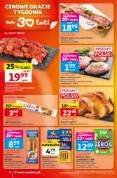 Gazetka promocyjna Auchan - 30 Lat Supermarket - Gazetka - ważna od 26.08 do 26.08.2026 - strona 4 - produkty: Kurczak, Ciasto francuskie, Ser, Mięso z uda kurczaka, Parówki, Morliny, Grill, Kiełbasa, Berlinki, Mięso, Kiełbasa śląska