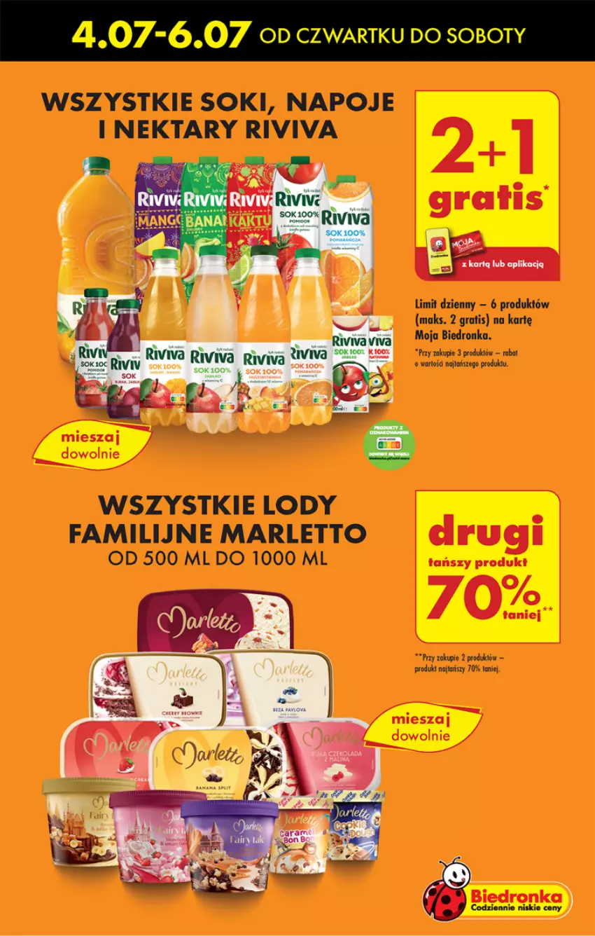 Gazetka promocyjna Biedronka - Od czwartku - ważna 04.07 do 10.07.2024 - strona 5 - produkty: Fa, Gra, Lody, Napoje, Nektar, Sok