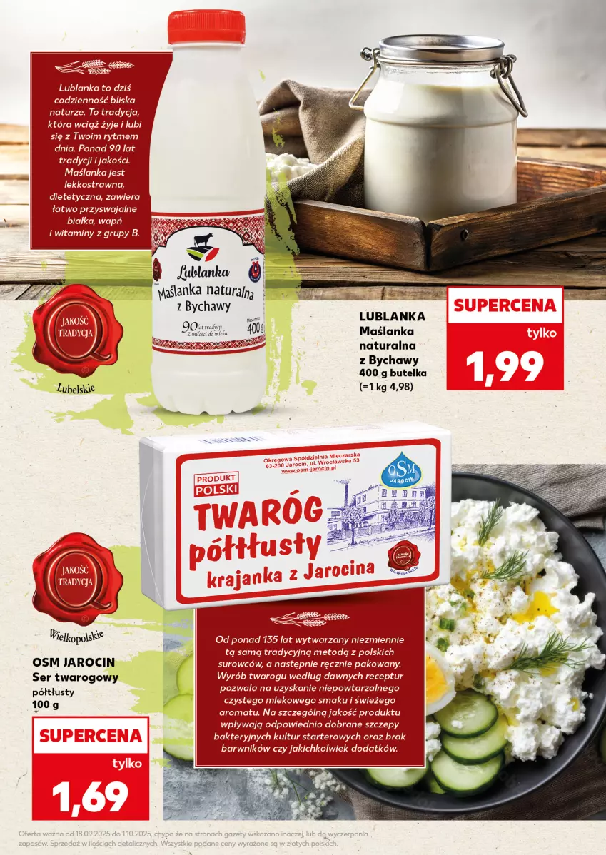 Gazetka promocyjna Kaufland - Kaufland - ważna 18.09 do 01.10.2025 - strona 5 - produkty: Maślanka, Mleko, Ser, Ser twarogowy