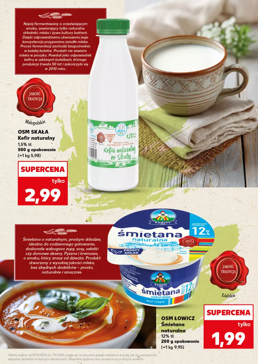Gazetka promocyjna Kaufland - Kaufland - ważna 18.09 do 01.10.2025 - strona 7 - produkty: Deser, Kefir, Kefir naturalny, Mleko, Napój, Sałat, Ser, Sok, Sos